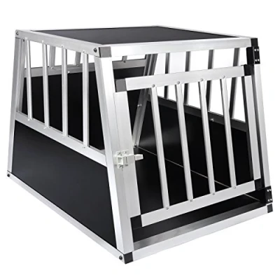 Abbildung von EUGAD Tiertransportbox, Hundetransportbox Alu Reisebox 69x54x50 cm Schwarz