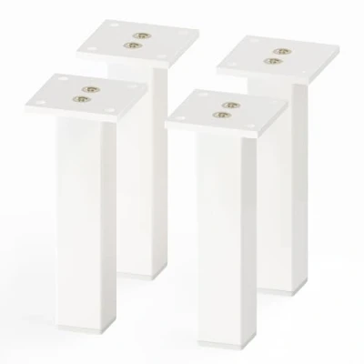 Abbildung von Sossai® Exklusiv small Aluminium Möbelfüße E3MF 4er Set Höhe: 150mm Farbe: Weiß