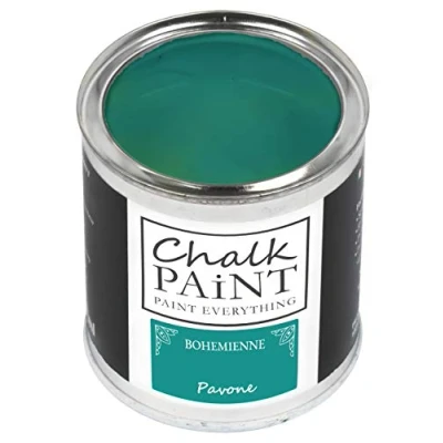 Abbildung von Chalk Paint Everything® Pavone Kreidefarbe Wasserbasis für Alle Oberflächen einfach zu verarbeiten ohne schlechten Geruch Extra Matt (250 ml)