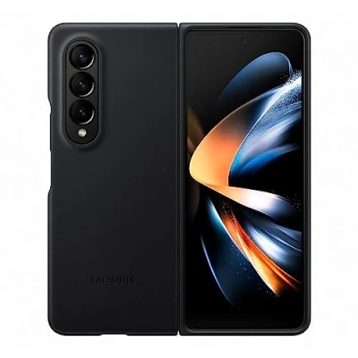 Abbildung von Samsung Leren Back Cover Schwarz Galaxy Z Fold 4
