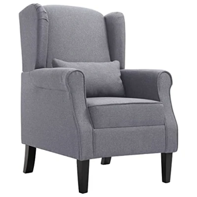 Abbildung von vidaXL Sessel Relaxsessel Armsessel Polstersessel Loungesessel Ruhesessel Fernsehsessel Ohrensessel Sofastuhl Relaxstuhl Stuhl Esszimmer Dunkelgrau Stoff