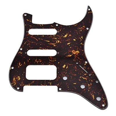 Abbildung von KAISH Northwest Guitars Schlagbrett für Stratocaster, 11 Löcher, 2 Schrauben, runde Ecken, Humbucking, Tonabnehmer, passend American Fender Strat Dark Tortoise