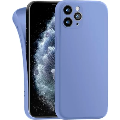 Abbildung von MyGadget Hülle Kompatibel mit iPhone 11 Pro robuste Silikon Schutzhülle TPU Case Slim Silikonhülle Back Cover Kratzfest Handyhülle Matt Blau