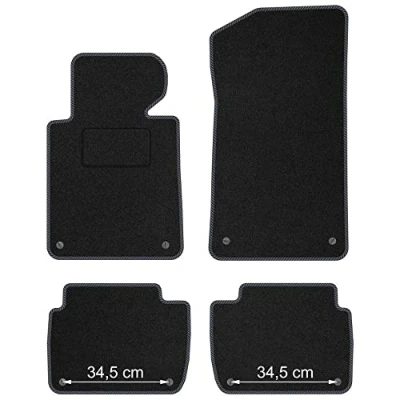 Abbildung von M MOTOS Velours Standard fußmatten für BMW 3er E46 1998 2004 Standard, Gewebt, Grau Auto Erleben Sie neuen Fahrkomfort mit einem Satz Ihr