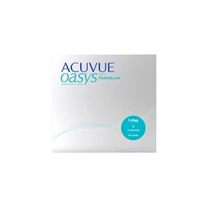 Abbildung von ACUVUE OASYS 1 Day Tageslinsen helfen das Gefühl von müden &amp; trockenen Augen zu reduzieren Tageskontaktlinsen mit 4 dpt und BC 8.5 UV Schutz Komfortables Tragegefühl 90 Linsen