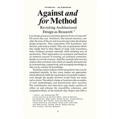 Abbildung von Against and for Method: Revisiting Architectural Design as Research: Academic Research