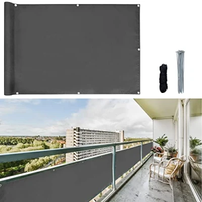 Abbildung von CCLIFE Balkonsichtschutz Balkon Sichtschutz Terrassen Garten ohne bohren