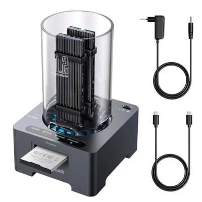 Abbildung von GRAUGEAR Festplatten Dockingstation G M2DK CR 10G, für M.2 NVMe / NGFF SSD CFexpress Kartenleser