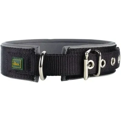 Abbildung von HUNTER Neopren REFLECT Hundehalsband, Nylon, gepolstert, reflektierend, 65 (L XL), schwarz/grau