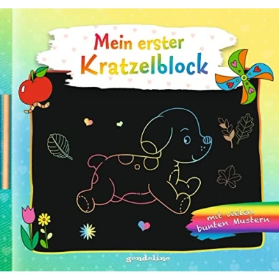 Abbildung von Mein erster Kratzelblock (Hund): Kratzblock zum Ausmalen und Gestalten Für Kinder ab 3 Jahren: Nachkratzeln Verschenken. 12 Kratzelseiten. 28 Ausmalseiten. Jahre.