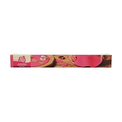 Abbildung von FunCakes Ausgerollte Rollfondant Disc Hot Pink: Köstliches Vanille Aroma, bereits gerollt, einfach zu verwenden, perfekt für die Kuchendekoration. Gluten frei. 36 cm rund und 3 mm dick,. 430 g
