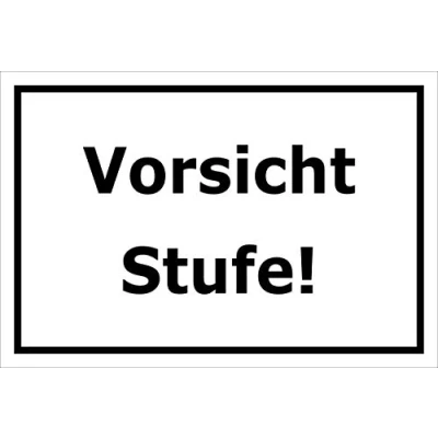 Abbildung von Melis Folienwerkstatt Schild Vorsicht Stufe 15x10cm Bohrlöcher 3mm Aluverbund S00085 089 A 20 VAR
