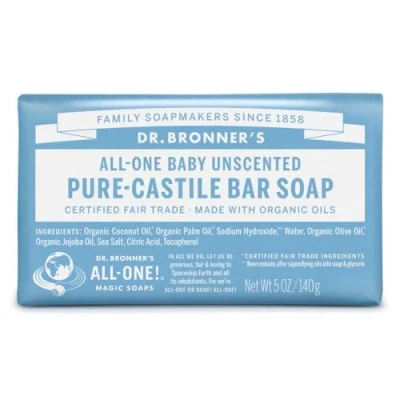 Abbildung von Dr. Bronner&#039;s Milde Aloe Babyseife aus Bio Zutaten, 140 g