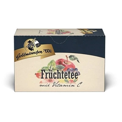 Abbildung von Goldmännchen Tee Früchte mit Vitamin C , 20 einzeln versiegelte Teebeutel
