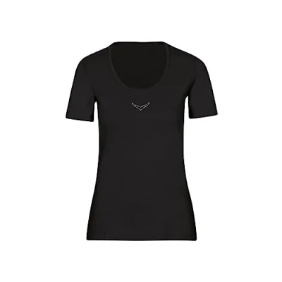 Abbildung von Trigema Damen 502211 T Shirt, Schwarz (Schwarz 008), 52 (Herstellergröße: XXL)