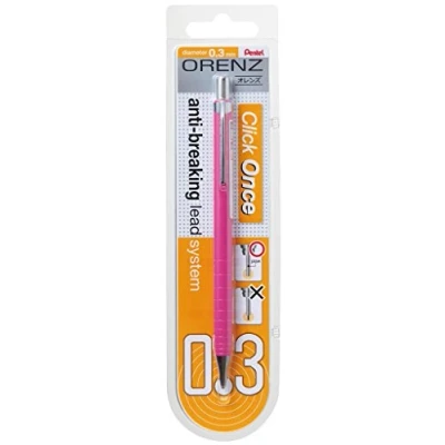 Abbildung von Pentel ORENZ PP503 Druckbleistift mit Anti Minenbruch Technologie, 0.3 mm, Härtegrad B, pink (1 Stück)
