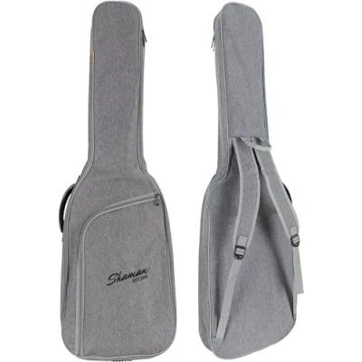 Abbildung von Shaman EGB 102 GY Premium Line E Bass Tasche Wasserabweisendes und reißfestes Außenmaterial Gepolsterte, verstellbare Rucksack Gurte Aufsatztasche Gigbag mit verstärktem Tragegriff