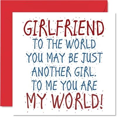 Abbildung von Schöne Geburtstagskarten Freundin You Are My World Happy Birthday Karte von Freund Geburtstagsgeschenke 145 mm x Mädchen Geburtstagskarte Grußkarten Geschenk