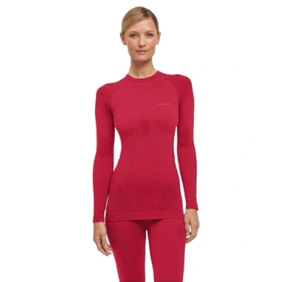 Abbildung von FALKE Damen Baselayer Shirt Warm Round Neck W L/S SH Funktionsmaterial schnelltrocknend 1 Stück, Rot (Red 8644) neu umweltfreundlich, M