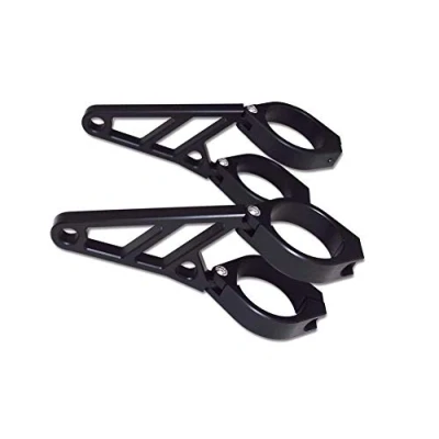 Abbildung von HIGHSIDER CNC Alu Lampenhalter Set kurz 87 x 10mm für 42 43mm schwarz