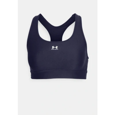 Abbildung von Under Armour UA HG MID Padless Sportbh mit mittlerer Stützkraft, Damen, Größe: Medium, Midnight navy/white