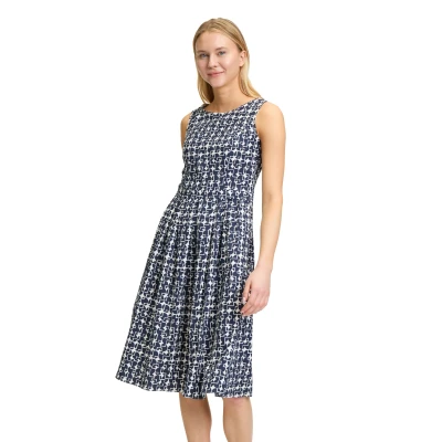 Abbildung von Vera Mont Sommer Tailliert Freizeitkleid, Damen, Größe: 36, Weiß dunkelblau