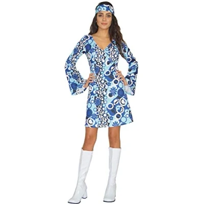 Abbildung von Hippie Kostüm Kleid Damen 70er Jahre Zoe