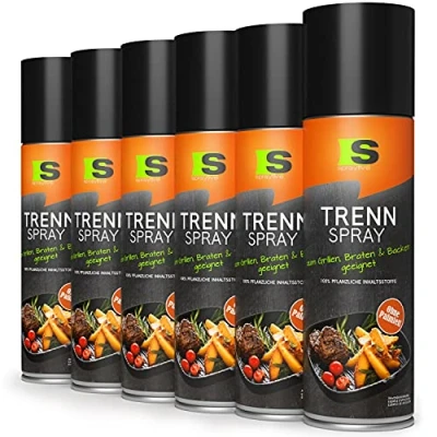 Abbildung von 6 x 400ml Spraytive BBQ Trennspray Zum Grillen, Braten &amp; Backen Trennfett, Antihaftspray, Non Stick Spray Grillzubehör für Weber Grills, Tefal, Plancha Sandwich Maker
