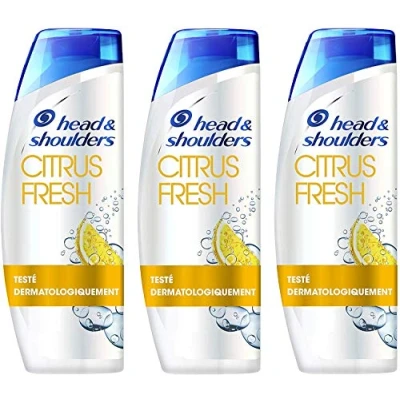 Abbildung von Head &amp; Shoulders, Citrus Fresh Anti Schuppen Shampoo, langanhaltender Schutz gegen Juckreiz, für fettiges Haar, Zitrusduft, 3 x 500 ml