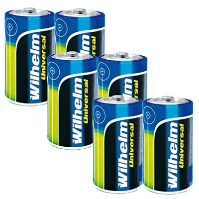 Abbildung von 6 x Mono D Universal Wilhelm Alkaline Batterien LR20 1,5V
