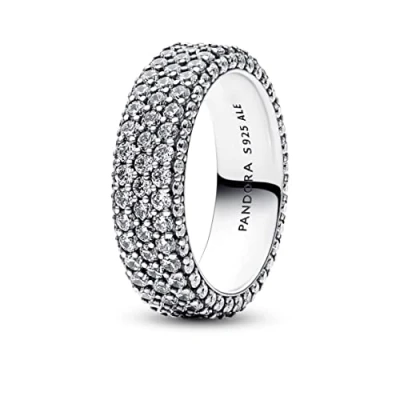 Abbildung von Pandora PAVÉ Triplerow Ring, Damen, Größe: 52, Sterling silver