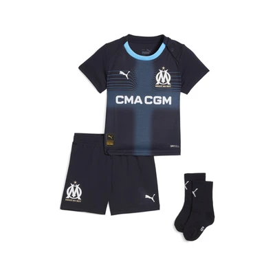 Abbildung von Puma Olympique de Marseille 25/26 Auswärtstrikot Babykit Baby Mit Other Pattern Navy/Luminous Blue Größe: 9 12M