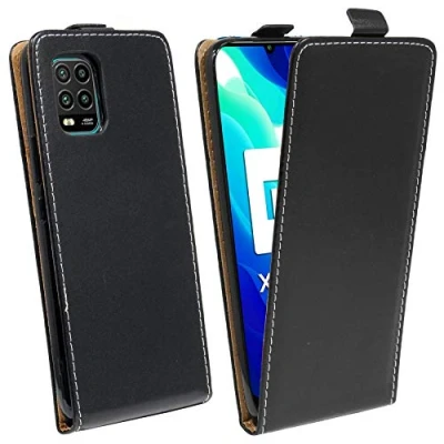Abbildung von cofi1453® Flip Case kompatibel mit XIAOMI MI 10 LITE Handy Tasche vertikal aufklappbar Schutzhülle Klapp Hülle Schwarz