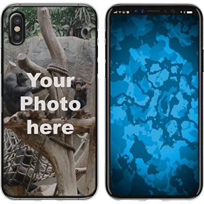 Abbildung von PhoneNatic Case kompatibel mit iPhone X/XS Personalisierte Handyhülle clear zum selbst gestalten eigenem Foto