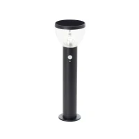 Abbildung von Brilliant LED Sockelleuchte &quot;Tulip&quot;, Außenleuchte, Solar, 52 cm, 430 lm, 3000 K, Edelstahl, schwarz