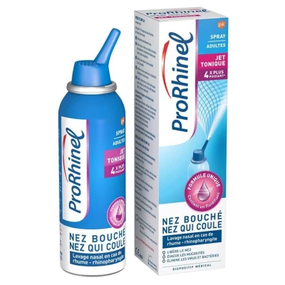 Abbildung von Prorhinel Nasenspray, Gesichtsreinigung, Mund oder tropfende Nase, hergestellt in Frankreich, 100 ml