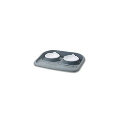 Abbildung von Nobby Napf Set Dinner Serving Tray Butler grau für Katzen