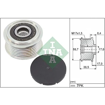 Abbildung von INA 535 0318 10 Freilauf Lichtmaschine 38,5 Spezialwerkzeug zur Montage notwendig FORD: Ranger Mk3