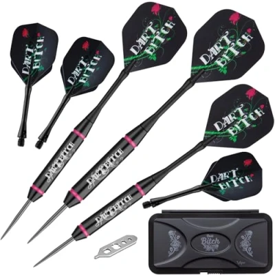 Abbildung von Viper Vanity Stahl Spitze Darts mit Aufbewahrungs /Reisetasche: Dart Bitch, 22 Gramm