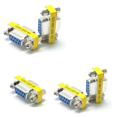 Abbildung von 5 x Gender Changer DB9F 9 Pin Seriell RS232 D SUB Konverter Buchse auf