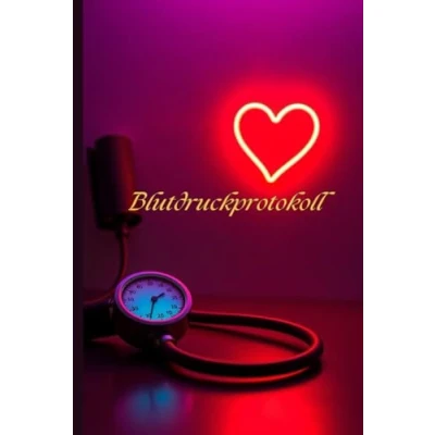 Abbildung von Blutdruckprotokoll: Hast du Probleme mit deinem Blutdruck? Dann kann dieses Blutdrucktagebuch dir helfen, 120 seitige A5 Format