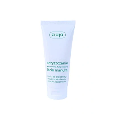Abbildung von Ziaja Tief reinigendes Gesichtspeeling in Form einer Paste mit Manu Blätter Extrakt 75ml