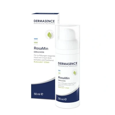 Abbildung von DERMASENCE RosaMin Emulsion, 50 ml Beruhigende Gesichtscreme bei empfindlicher Haut &amp; Rosacea, stärkt Gefäße, parfümfrei, vegan, tägliche Pflege Rötungen