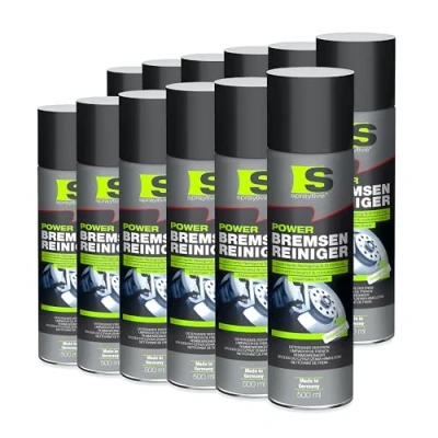Abbildung von Spraytive 12 x 500ml Power Bremsenreiniger Spray Hochwirksamer Industriereiniger und Kaltreiniger: Entfernt Schmutz, Öl, Fett, Rost Bremsflüssigkeit Made in Germany