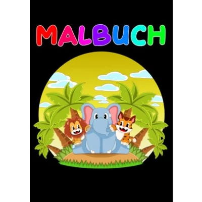Abbildung von Malbuch für Kinder: XXL Tiere mit 120 Ausmalbilder von Tieren im DIN A4 Format