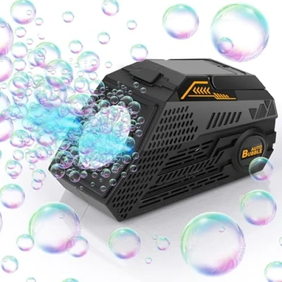 Abbildung von Euakee Seifenblasenmaschine Automatischer Blasenmacher 16000+ Bubbles/Min, Tragbare Blasenmaschine mit Wiederaufladbarer Akku, Elektrische Blasenspielzeug für Hochzeit/Geburtstag/Festival Party