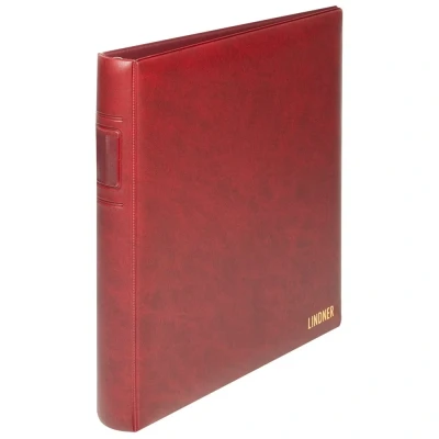 Abbildung von Lindner, Elegant Leder, Album (18 Ringe) ohne Inhalt Weinrot Abm: 305x317x50 mm. pro Stk.