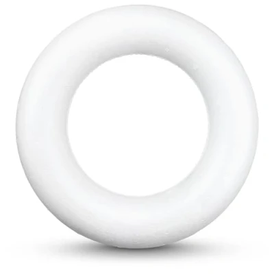 Abbildung von Netuno 5 Stück Styropor Vollringe 15 cm Ringe zum Basteln Polystyrol Kränze Tischdekoration Hochzeit Deko Blumenkränze Schaumkränze Formen Rohlinge