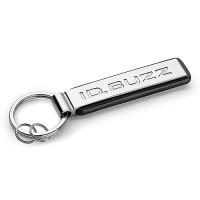 Abbildung von Volkswagen 000087010CKYPN Schlüsselanhänger Metall Anhänger Keyring Schlüsselring, mit ID.Buzz Schriftzug, silber