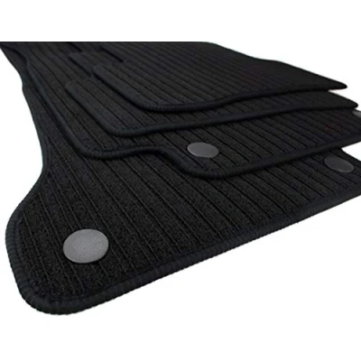Abbildung von kfz premiumteile24 Fußmatten Velours Kompatibel mit C Klasse W205 S205 T Modell Baujahr ab 02/2014 2021 Rips Automatten Stoffmatten Premium Qualität Schwarz 4 teilig